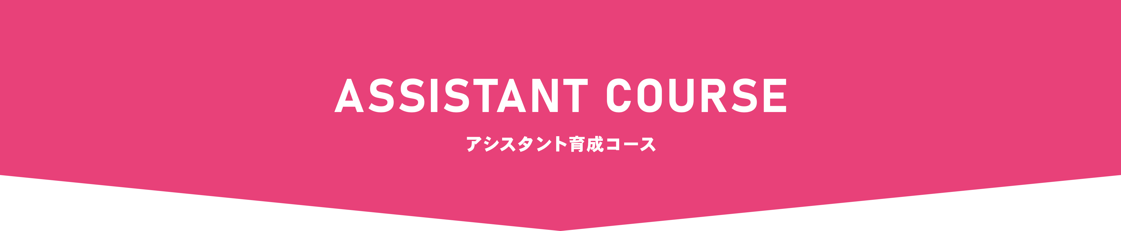 ASSISTANT COURSE　アシスタント育成コース